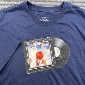 Nike Max90 Basketball Men's Large T Shirt Blue Loose Fit FQ4914-410‎ Retro NWOT